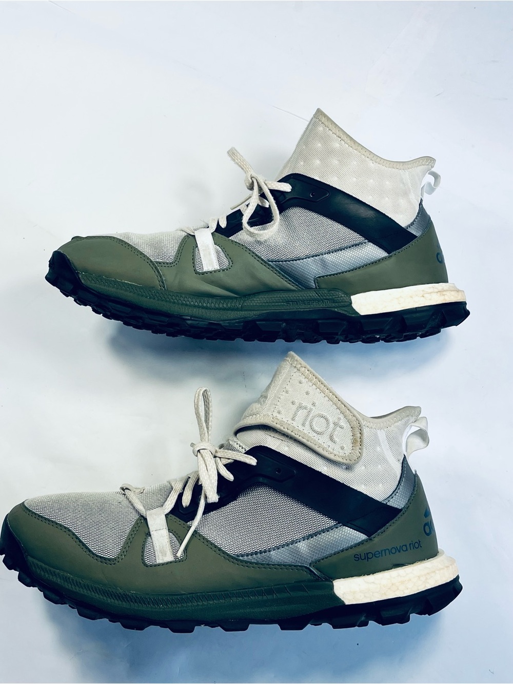 Adidas Supernova Riot Trail Running Shoes #BB3949 Green Silver Black Men's:13